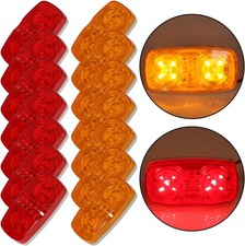 14x Redamber Led Side Marker Lights Indicators Rv Camper Trailer Truck Running