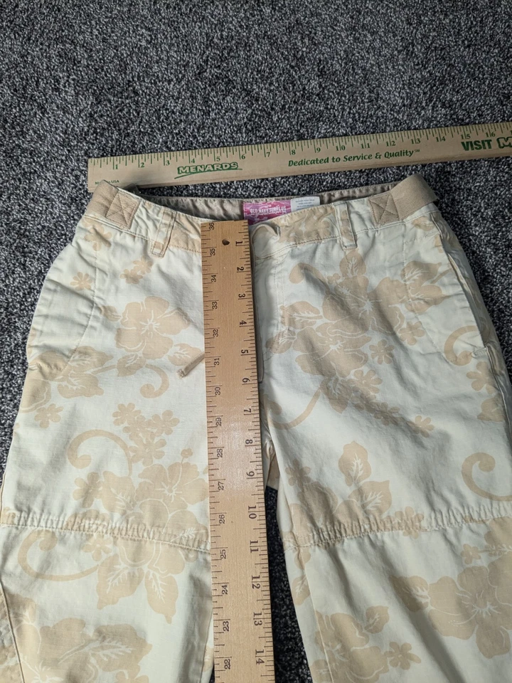 Pantalones cargo Y2K Old Navy camuflados marrón holgados pierna ancha juveniles talla 14 hawaianos vintage Foto 4 de 4