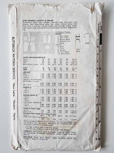Butterick Womens Easy Short Sleeve Cardigan Beach Cover Up Pattern Bust 97cm - Picture 3 of 3
