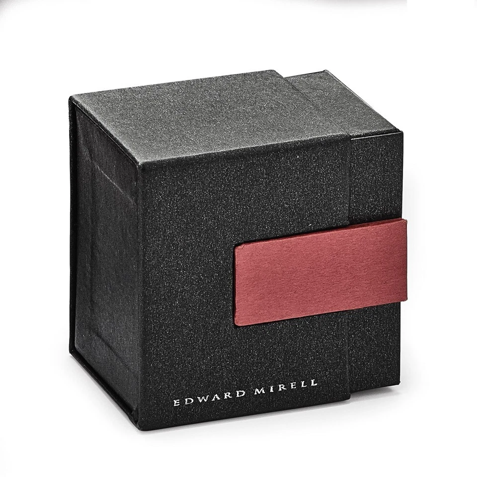 Edward Mirell Titanium Brushed & Polished Faceted Edges Cufflinks - Image 2 of 3