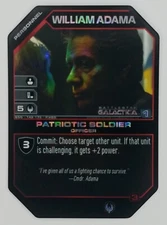 BATTLESTAR GALACTICA CCG WILLIAM ADAMA PATRIOTIC BASE SET FIXED FOIL #142/175