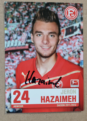   Fortuna Düsseldorf AK   #24 Jeron Hazaimeh Autogrammkarte F95   2011/12 SELTEN