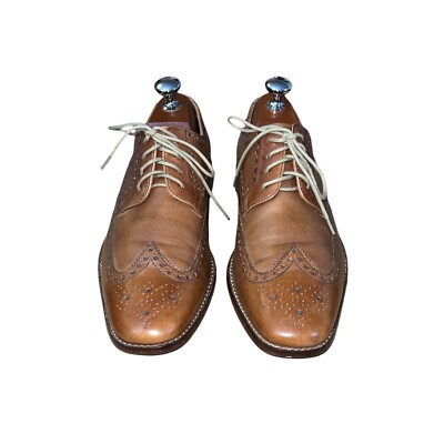 Cole Haan Men’s Giraldo Wingtip Shoes Size 9 British Tan Leather Oxford Derby Cole Haan Men main image 3