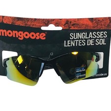 Mongoose Boys Black With Gold Lenses 100 UV Sunglasses New In Package