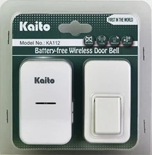 Kaito KA112 Battery-free Wireless Doorbell with 38 Ring Tone