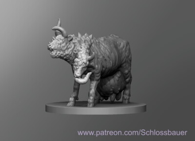 Dungeons and Dragons - HD Resin Print - Large Beast - Brahmin