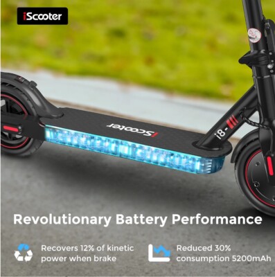 iScooter i8 Electric Scooter, 350W 15.6mph Top Speed Escooter, up to 15 MPH