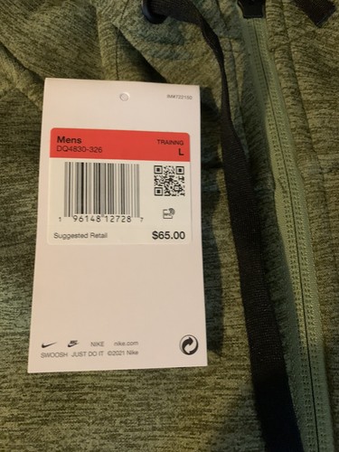 Nike Men's Therma-FIT Full-Zip Fitness Hoodie DQ4830-326 green Size Large | eBay