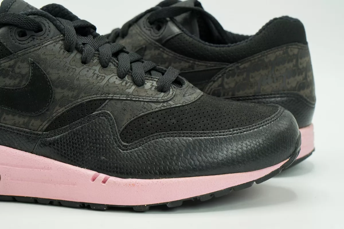 NIKE AIR MAX 1 NEW SIZE 10 POWERWALL BLACK MORNING GLORY 314199