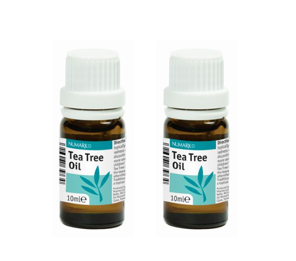 2x Numark Tea Tree Oil 10ml Antiseptic Essential Oil for Bacteria and Fungi