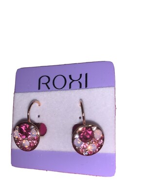 New ROXI, ROSE GOLD PLATED, AUSTRIAN CRYSTAL, EARRINGS ~ BEAUTIFUL ~