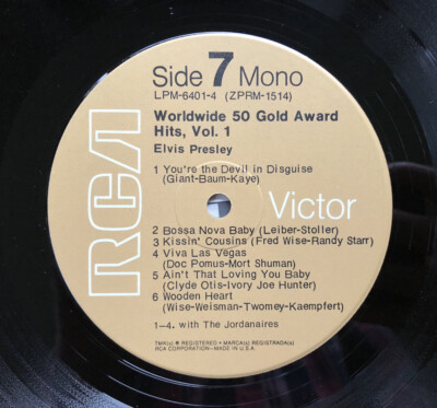 Elvis Presley - Worldwide 50 Gold Award Hits, Vol. 1 (1976) LPM