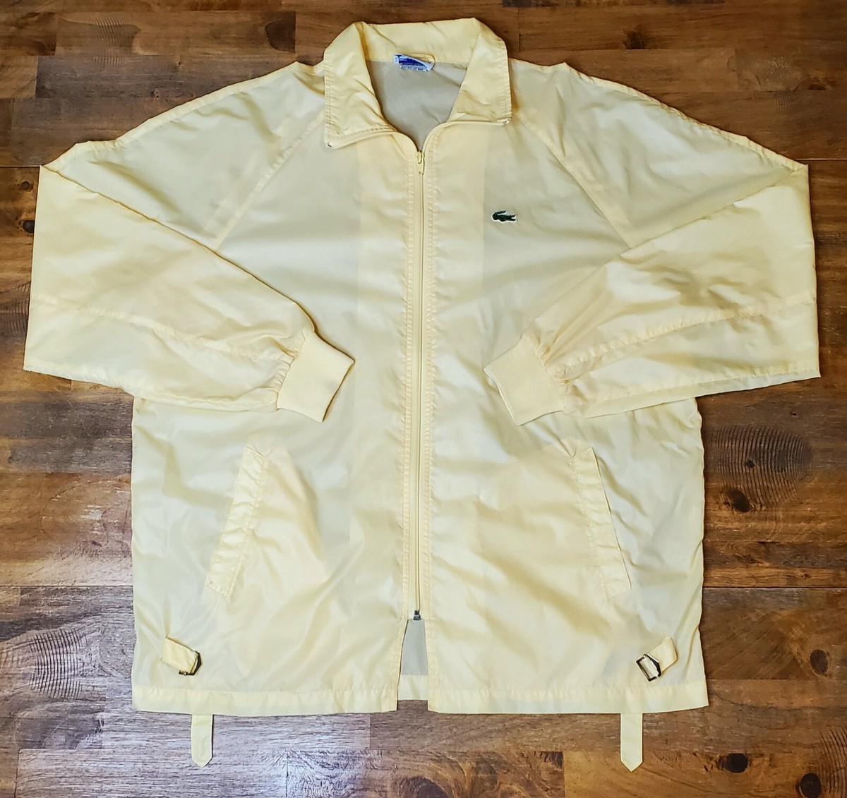 Vintage Lacoste Club Full-Zip Neon Yellow/Lime Nylon Windbreaker  display picture 1