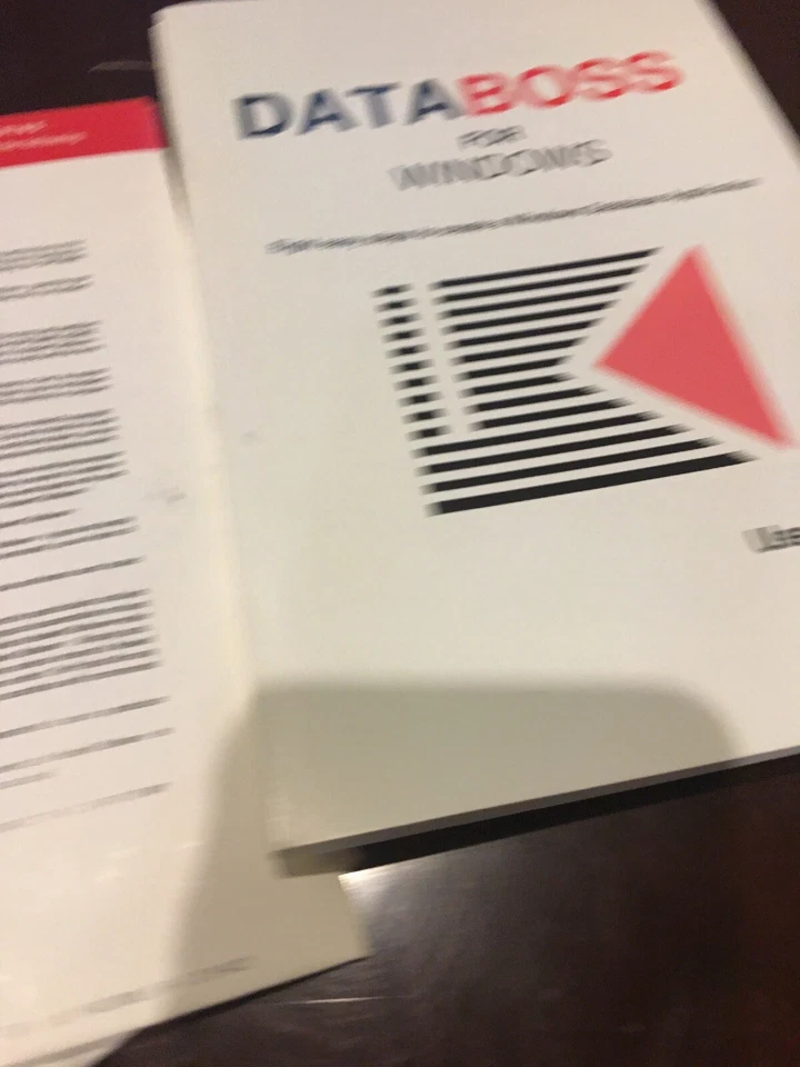 DATA BOSS FOR WINDOWS BY KEDWELL. DB APPLICATIONS DEVELOPMENT. Opened Never Used - Image 2 of 4