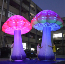 4m Full Printing Colored Giant Inflatable Mushroom for Theme Park, Event, Part U