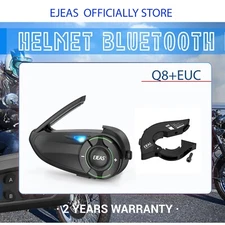 Motorcycle Helmet Mesh 6 Simultaneous Intercom Headset EJEAS Q8 + Control Handle
