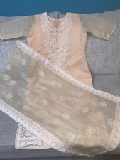 Three Pieces Cut Work Embroidered Party Wear Salwar Kameez