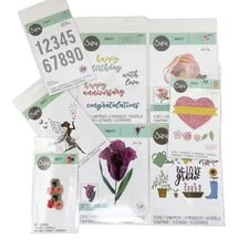 Sizzix Thinlits Spring Florals Love Celebration Bundle Variety Lot Heart Flowers