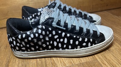 P448 John Calf Hair Spotted Cowiena Spotted Sneaker Size 37 US - Main Image