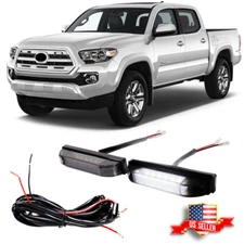 2PCS Smoked White LED Front Grille DRL Running Lights For 2012-up Toyota Tacoma