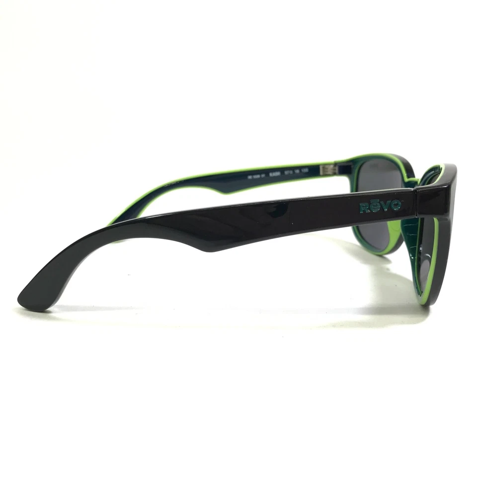 Óculos de sol REVO RE1028 01 KASH preto verde armação quadrada com lentes cinza - Imagem 3 de 4