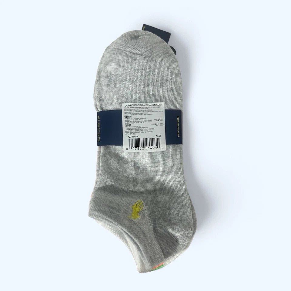 НОВЫЙ С ЯРЛЫКАМИ 6 ПАР ЖЕНЩИН POLO RALPH LAUREN ДИАГОНАЛЬНЫЙ БЛОК НИЗКОГО ПОКРОЯ НОСОК ОБУВИ 4-10 1/2 - Изображение 4 из 4