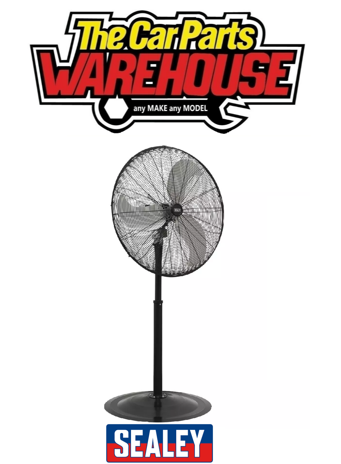 Sealey HVSF30 Industrial High Velocity Oscillating Pedestal Fan 30"" 230V