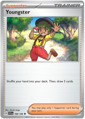 Youngster Pokemon TCG Trainer Card SV 198/198 | eBay