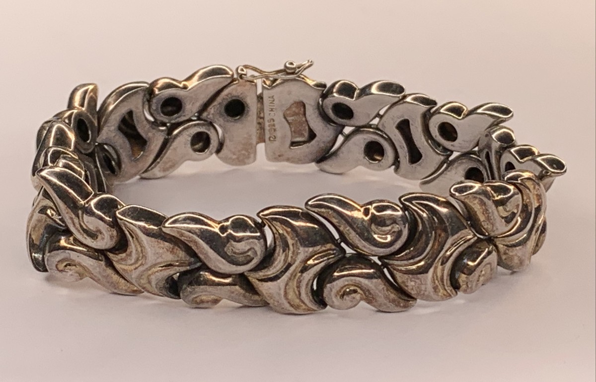 【ROSS SIMONS】ヴィンテージ　バングル　ブレスレット　925 14K Rare VINTAGE Signed Ross Simons 