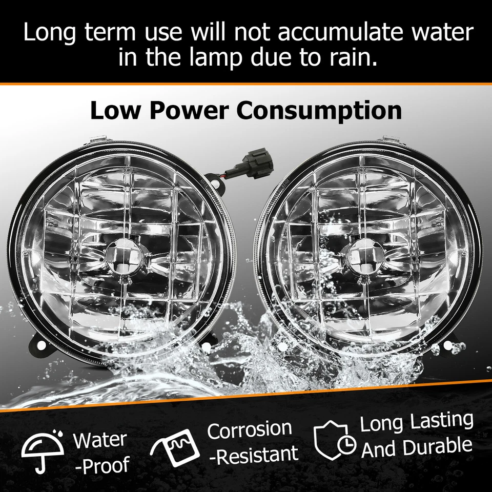 KUAFU Clear Lens Glass Fog Lights Set Fit For 2002-2003 Subaru Impreza RS / WRX - Image 4 of 4