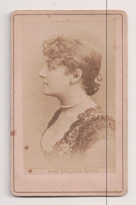 Vintage CDV Miss Eveleen Rayne, AKA Lady Fitzwilliam English Actress 