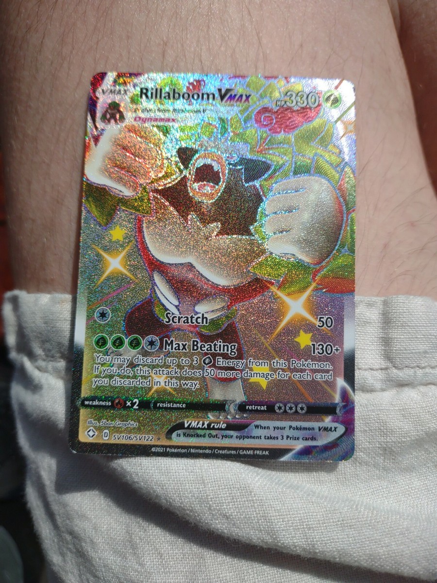 Shiny Rillaboom VMAX Secret Rare Full Art - Shining Fates 2021 Pokemon TCG  SV106 | eBay