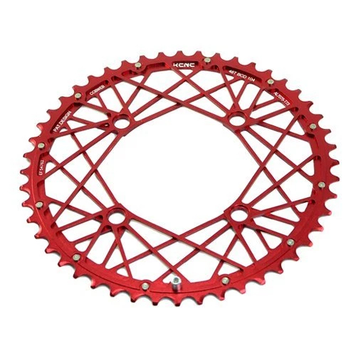 KCNC Cobweb Serie CNC 7075 Alloy Chainring Set 48-36-24T, Red - Image 2 of 4