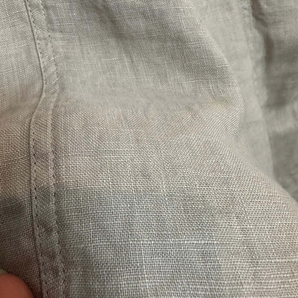 Joggers Johnny Was Calme de lino avena beige cintura elástica tirar pequeño Foto 3 de 4