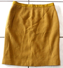 BODEN Wool Skirt Chartreuse Yellow Pencil Lined Size 6 Petite Lined H660