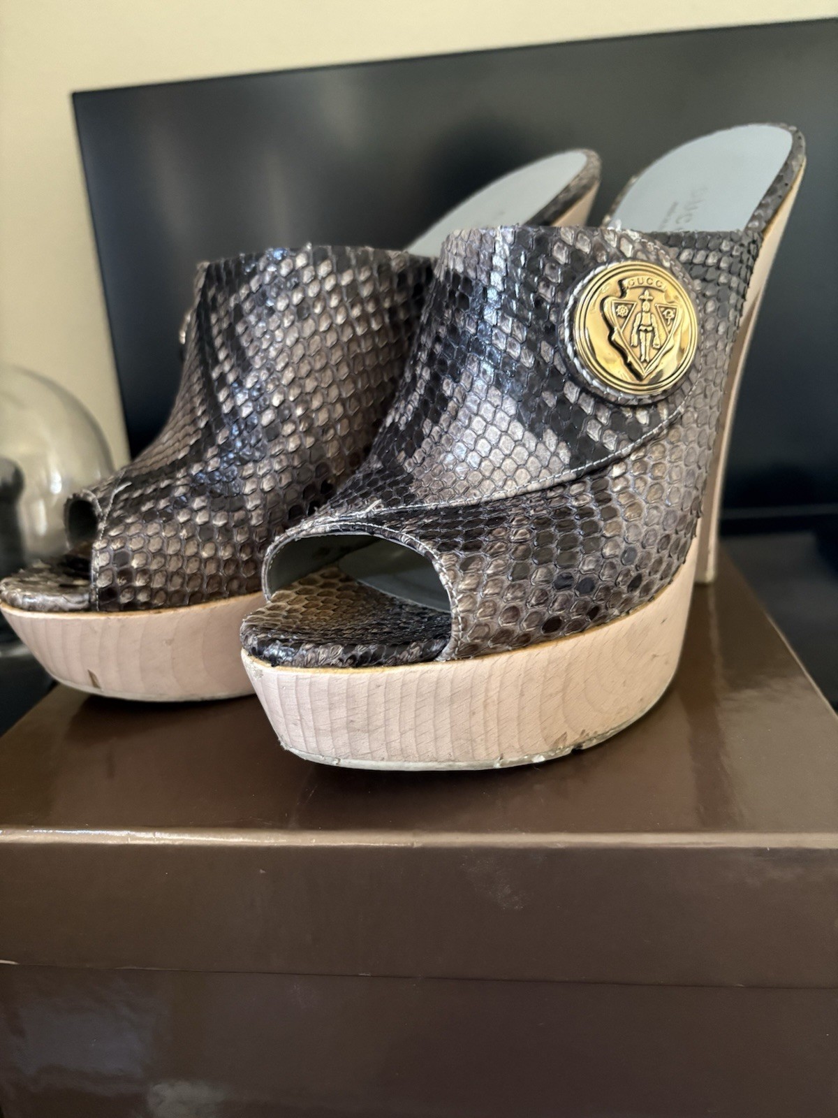 Gucci Hysteria Accent Python Mules w/ Original Box - image 2
