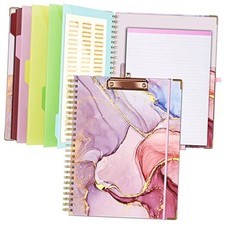 Clipboard Folio with Notepad for Letter Size, Clipboard folder with storage,