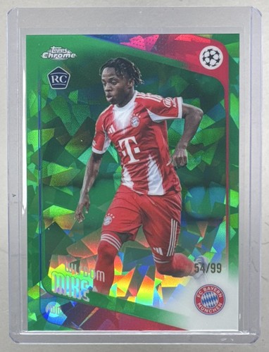 Wisdom Mike 2025 Topps Chrome UEFA Sapphire #88 Green Refractor Rookie RC /99