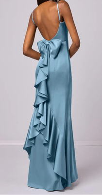 prom dresses that are blue Simple royal blue satin long prom dress, royal blue evening dress – shdress