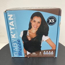 Baby K  tan BREEZE Cotton Mesh Wrap Style Baby Carrier, BLACK, XS B6