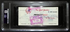 Jim Hunter HOF Signed/Auto 1975 NY Yankees Payroll Bank Check PSA/DNA 194542