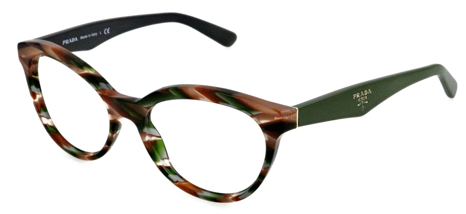 New PRADA VPR11R VAO-1O1 52mm Sheaves Green Gray Eyeglasses Frames Only Italy thumbnail 6
