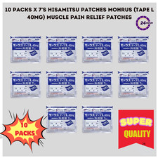 10 Packs x 7's Hisamitsu Patches Mohrus Tape L 40mg Muscle Pain Relief Patches