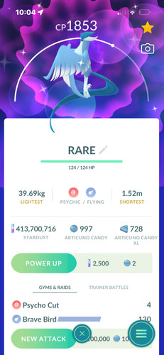 Pokémon Go Shiny Galarian Articuno/READ DESCRIPTION