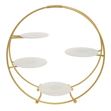 SRG4 Oval 4-Tier Buffet Stand Gold