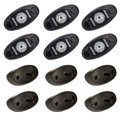 RIGID High Performance Rock Light Kit 6 Cool White LED 400253
