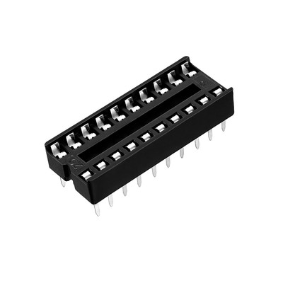 30pcs 7.6mm Row Pitch 2 Row 20 Flat Pins Soldering DIP IC Chip Socket Adaptor
