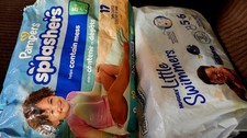 Pampers Splashers -4 and Huggies Little Swimmers -3 Swim Diapers 4-5 and 5 