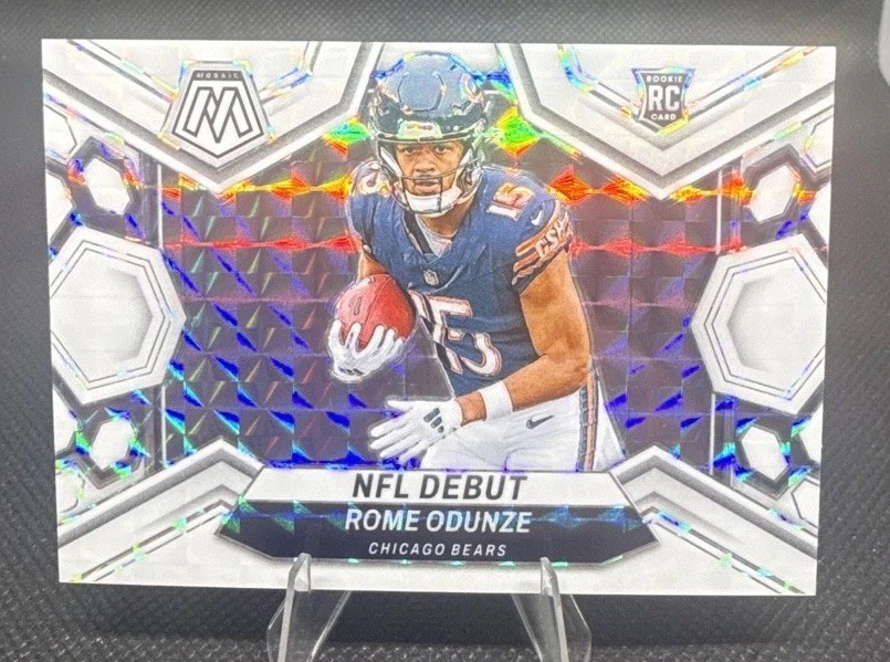 2024 Panini Mosaic - NFL Debut Rome Odunze #281 White Mosaic Prizm /25 (RC)