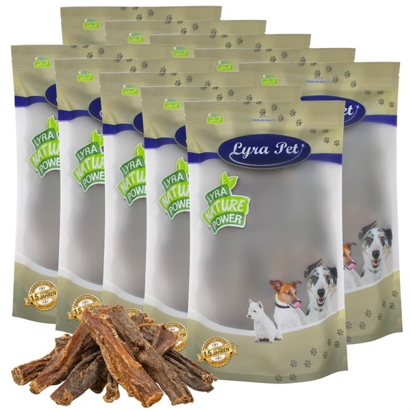10 Kg RinderdöRrfleisch Muskelfeisch Kauartikel Kausnack Hund Leckerli Lyra Pet®-image